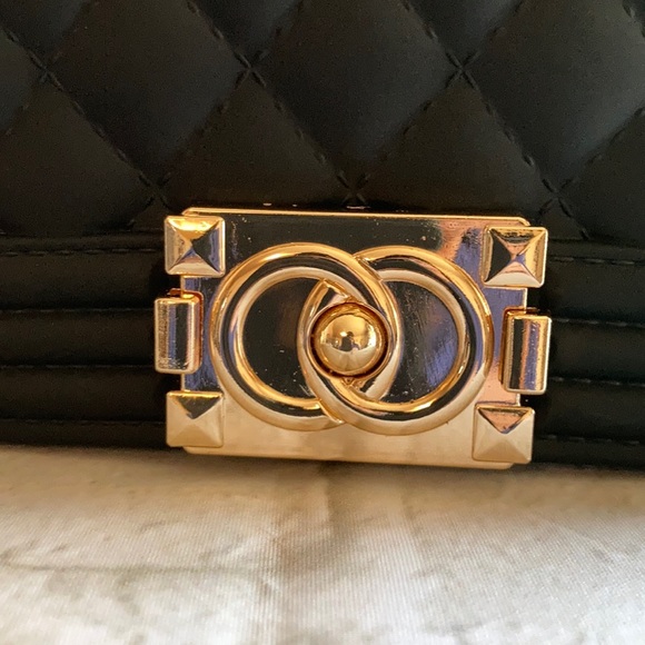 Handbag Jelly Handbag with gold chain strap Black - Picture 4 of 7